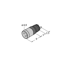 Розетка фланцевая M8x1/Ø8 мм Turck ESHP4L