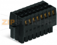 MCS MINI HD 1-проводная розетка, 2-рядн.; 100% защита от неправильного подсоединения; Винтовой фланец; прямая маркировка; 1,5; Шаг контактов 3,5 мм; 8-пол.; 1,50 mm; черные Wago 713-1104/107-9037