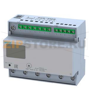 СЧЕТЧИК ЭНЕРГИИ С LCD-ДИСПЛЕЕМ, 3-ФАЗНЫЙ,125A, 2XS0,2 ТАРИФА, ПРЯМОЕ ПОДКЛЮЧЕНИЕ ZERO SETTING COMMUNICATION CAPABLE Siemens 7KT1546 