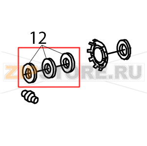 Washer spacing KitchenAid 5K45SSEWH Washer spacing KitchenAid 5K45SSEWHЗапчасть на деталировке под номером: 12