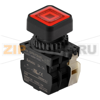 Выключатель кнопочный, Ø отверстия: 22/25 мм Autonics S2PRS-P3RABL 