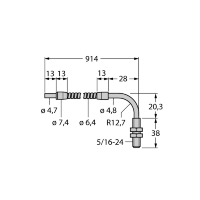 Кабель оптоволоконный, высокотемпературный Turck IAT23S