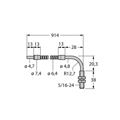 Кабель оптоволоконный, высокотемпературный Turck IAT23S 