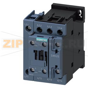 Контактор, AC-3, 32 А/15 кВт/400 В, S0, 4-пол., 50 В AC/60 Гц, 1 НО + 1 НЗ, винтовая клемма Siemens 3RT2326-1AH20-4AA0 