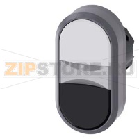 АКТУАТОР ДВОЙНОЙ КНОПКИ, 22MM, КРУГЛ., ПЛАСТИК С МЕТАЛЛИЧЕСКИМ ФРОНТАЛЬНЫМ КОЛЬЦОМ, КНОПКА БЕЛАЯ, КНОПКА ЧЁРНАЯ ПЛОСКАЯS, С ГРАВИРОВКОЙ ЛАЗЕРОМ, НАЧАЛО С ТРОКИ - ВЕРХНИЙ РЕГИСТР, ДАЛЕЕ - НИЖНИЙ РЕГИСТР Siemens 3SU1030-3AB61-0AA0-Z&nbsp;Y10