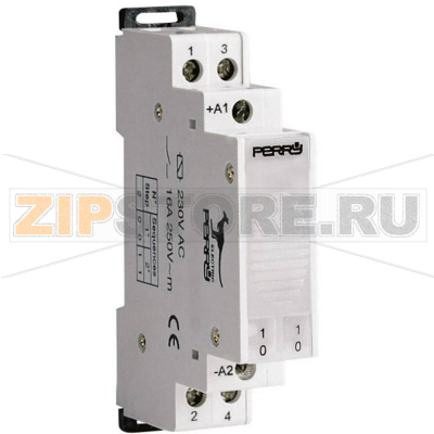 Реле импульсное на DIN-рейку 12 В/AC, 16 А, 1 шт Wallair 1RI0212AC/M 