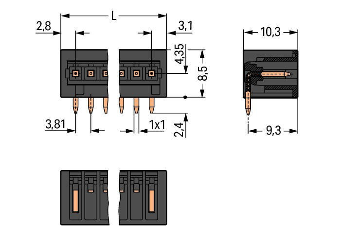 MCS MINI Вилка под пайку THR; 1.0 x 1.0 mm solder pin; угловые; 100% защита от неправильного подсоединения; Шаг контактов 3,81 мм; 2-пол.; черные Wago 734-262/105-604 Вилки для пайки оплавлением припоя для поверхностного монтажаДоступны в ленте на бобине для автоматической сборкиОптимальная теплопроницаемость благодаря дизайну корпуса контакта обеспечивает более низкие температуры пайки100% защита от неправильного подсоединенияВозможны варианты кодировки...