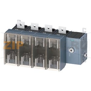 ПРЕДОХРАНИТЕЛЬНЫЙ ВЫКЛЮЧАТЕЛЬ-РАЗЪЕДИНИТЕЛЬ 630A, ТИПОРАЗМЕР 5, 4-ПОЛ FOR LV HRC ПРЕДОХРАНИТЕЛЬ ТИПОРАЗМЕР 2 И 3 БОКОВОЕ УПРАВЛЕНИЕ СПРАВА БАЗОВЫЙ БЛОК БЕЗ РУЧКИ ПЛОСКИЕ КЛЕММЫ Siemens 3KF5463-4RF11 