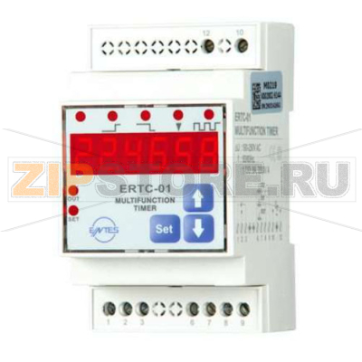 Реле времени 230 В/AC, 1 с-100 ч Entes ERTC-01-DIN 