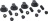 SET OF 4 BLACK GAS KNOBS
