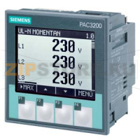 Многофункциональное измерительное устройство SENTRON PAC3200, с ЖК дисплеем, размер панели 96x96 мм, напряжение питания 95 … 240 В АС, 110 … 340 В DC, измерительные входы Ue макс. 3 AC 690/400 В, Ie:  /1 A или /5 A винтовые присоед. клеммы Siemens 7KM2112