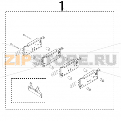 Printhead assembly TSC CPX4D Printhead assembly TSC CPX4DЗапчасть на деталировке под номером: 1