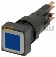 Кнопка с подсветкой, синяя, без фиксации Eaton Q25LT-BL