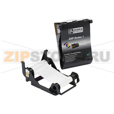 Лента монохромная, белая Zebra ZXP1 