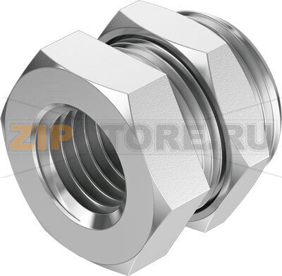 Штуцер цанговый с накидной гайкой и муфтой Festo NPFC-H-G38-F 