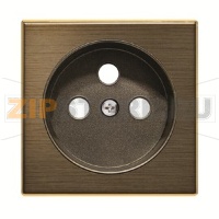 Накладка для розетки французского стандарта с плоской поверхностью, античная латунь ABB 2CLA858790A1201