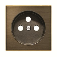 Накладка для розетки французского стандарта с плоской поверхностью, античная латунь ABB 2CLA858790A1201