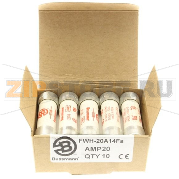 Предохранитель, 20 A, AC 500 В, 200 кА, 14x51 мм, aR, UL Eaton 20AMP 500V AC FERRULE 6.4x31.8MM 