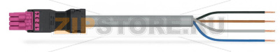 pre-assembled connecting cable; Eca; Socket/open-ended; 4-pole; Cod. B; Control cable 4 x 1.0 mm; 7 m; 1,00 mm; pink Wago 891-8994/105-707 Protected against mismating and maintenance-freeLow profile with 4.4 mm pole spacingComponents can be clearly printed on and color-coded to meet custom requirements....