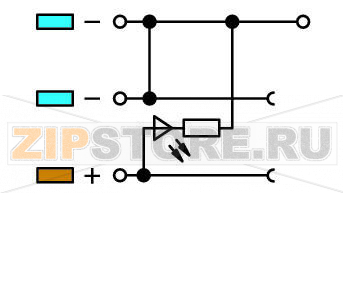 3-проводные клеммы питания датчика; зеленый светодиод; 2,5 мм; CAGE CLAMP®; 2,50 mm; оранжевые Wago 270-564/281-483 