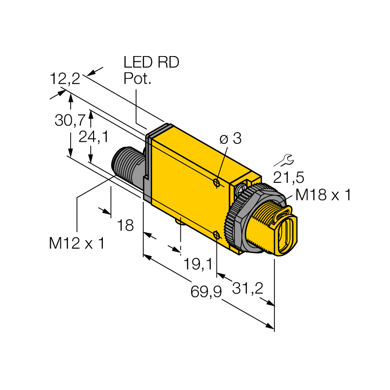Датчик фотоэлектрический Turck SM312FP1QD 
