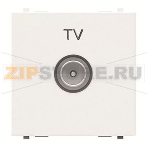 Механизм ТВ розетки, двухмодульный, альпийский белый ABB 2CLA225070N1101 