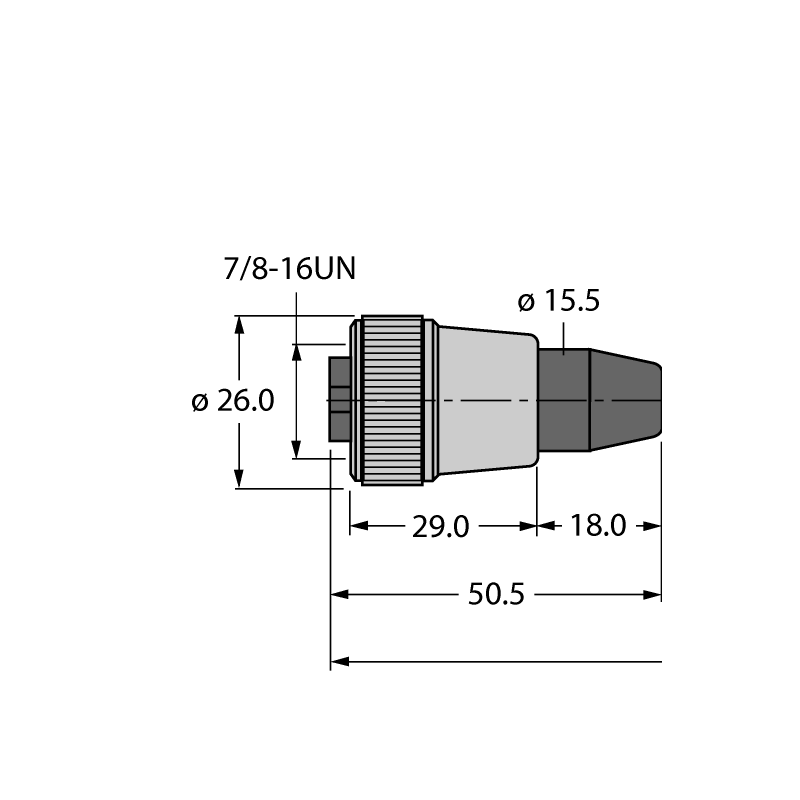 Кабель питания PUR Turck RKM52-2M 