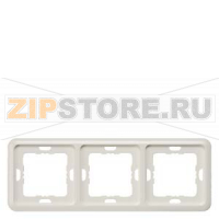 DELTA PROFIL ТИТАНОВО-БЕЛЫЙ РАМКА 3-МЕСТНАЯ С ПРЯМЫМИ УГЛАМИ 222X80MM Siemens 5TG1813