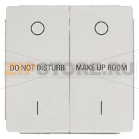 DELTA STYLE МЕХАНИЗМ С 2 КЛАВИШАМИ И НАДПИСЬЮ ДЛЯ ГОСТИНИЦ ТИТАНОВОБЕЛЫЙ Siemens 5TD2863