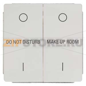 DELTA STYLE МЕХАНИЗМ С 2 КЛАВИШАМИ И НАДПИСЬЮ ДЛЯ ГОСТИНИЦ ТИТАНОВОБЕЛЫЙ Siemens 5TD2863 