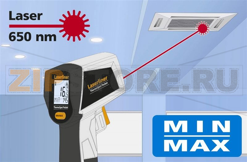 Термометр инфракрасный, от -40 до 400°C Laserliner ThermoSpot Pocket 