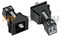 Snap-in socket; 2-pole; Cod. A; 1,50 mm; white Wago 890-722