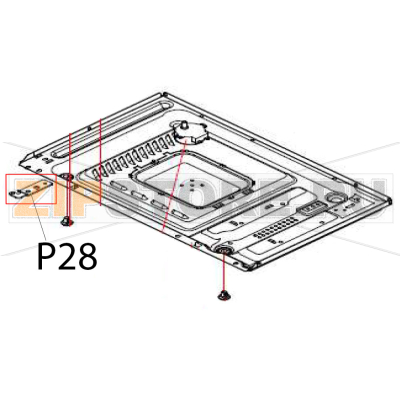 Lower hinge Hurakan HKN-WP900G Lower hinge Hurakan HKN-WP900GЗапчасть на деталировке под номером: P28