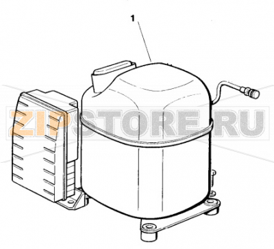 Kompressor Scotsman AF 80 Kompressor Scotsman AF 80Запчасть на сборочном чертеже под номером: 1Название запчасти Scotsman на немецком&nbsp;языке: Kompressor Scotsman AF 80