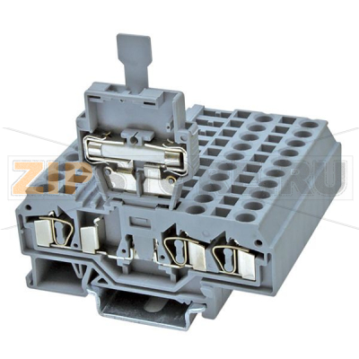 Клемма пружинная со светодиодом 15-30 В, серая CHIKU RST 4-HESI LED 24 (5*25) 