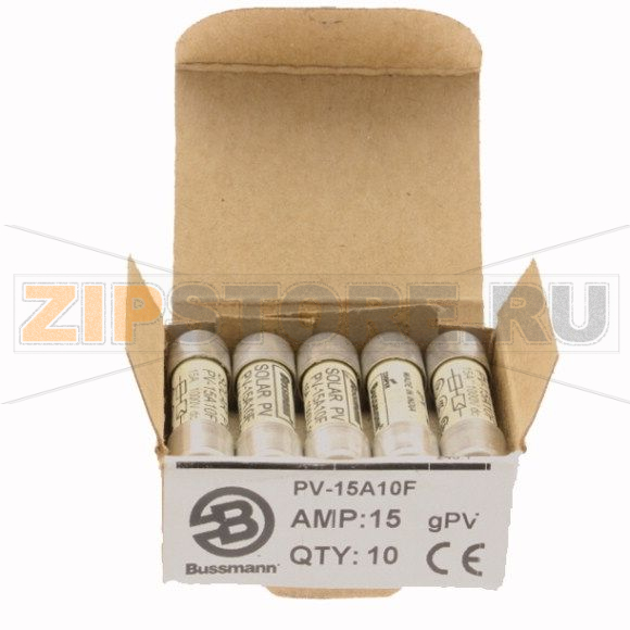 Предохранитель, 15 A, DC 1000 В, 50 кА, IEC 60269-6 type A, 10x38 мм, gPV, UL PV, UL, IEC Eaton 1 