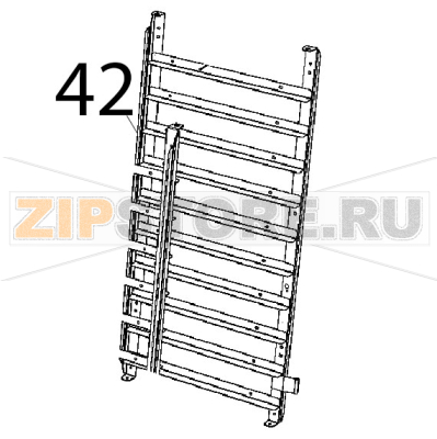Left lateral support 10, 600x400 Unox XB 895 Left lateral support 10, 600x400 Unox XB 895Запчасть на деталировке под номером: 42