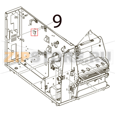 Nut cap Toshiba TEC SP40II Nut cap Toshiba TEC SP40IIЗапчасть на деталировке под номером: 9
