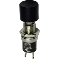 Кнопка 250 В/AC, 1.5 А, 1 x вкл/выкл, без фиксации, 1 шт TRU Components TC-R13-24B2-05BK