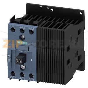 3-фазный полупроводниковый контактор 3RF3 AC53 9.2A 40 град. С, 48-480V, / 24V DC управление по 2-м фазам мгновенная коммутация, винтовые клеммы Siemens 3RF3410-1BB04 