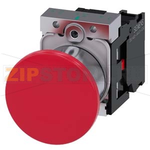 ГРИБОВИДНАЯ КНОПКА, 22MM, КРУГЛАЯ, МЕТАЛЛИЧЕСКАЯ ГЛЯНЦЕВАЯ, КРАСНАЯ, 40MM, С ФИКСАЦИЕЙ, ДЕБЛОКИРОВКА ВЫТЯГИВАНИЕМ, С ДЕРЖАТЕЛЕМ, 1NC, ВИНТОВЫЕ КЛЕММЫ, С ГРАВИРОВКОЙ ЛАЗЕРОМ, SYMBOL NUMBER ACC. TO, ISO7000 OR IEC60417 Siemens 3SU1150-1BA20-1CA0-Z&amp;nbsp;Y13 