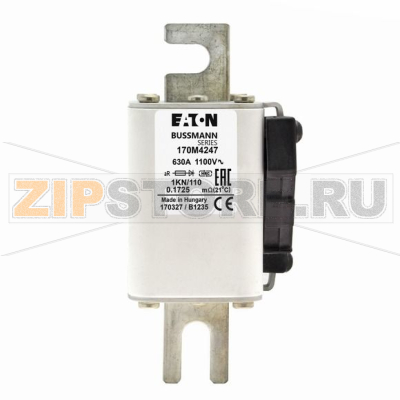 Предохранитель, 630 A, AC 1100 В, 100 кА, size 1, 53x69x138 мм, aR, DIN, IEC Eaton FUSE 630A 11 