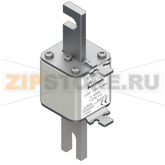 Предохранитель, 315 A, AC 690 В, 200 кА, size 1, 43x59x141 мм, aR, DIN, IEC Eaton FUSE 315A 690 