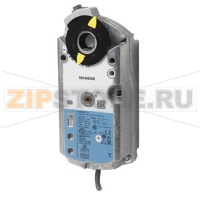 GMA161.1E - Привод воздушной заслонки поворотного типа AC/DC 24 В / DC 010 В, 7 Нм с пружинным возвратом 90/15 с Siemens GMA161.1E