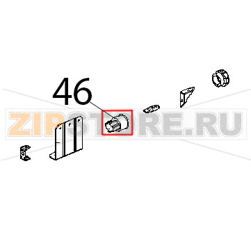 Porta lampada per lampada alogena Unox XF 183 Porta lampada per lampada alogena Unox XF 183Запчасть на деталировке под номером: 46