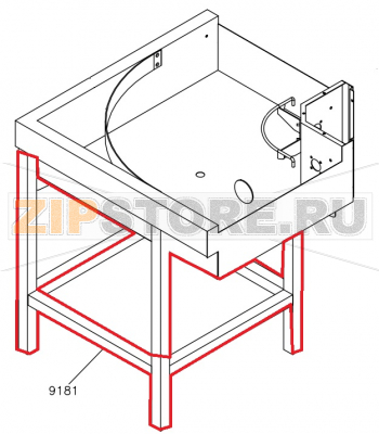 Assieme telaio disostegno Aristarco TR 1650                        Assieme telaio disostegno Aristarco TR 1650Запчасть на сборочном чертеже под номером: 9181Название запчасти Aristarco на итальянском языке: Assieme telaio disostegno Aristarco TR 1650