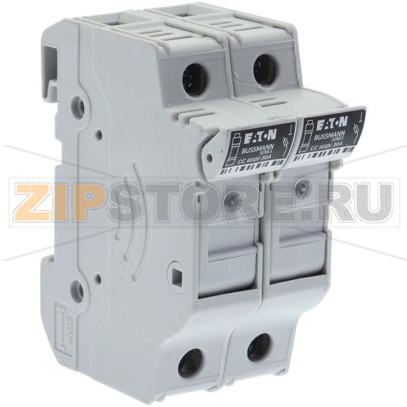 Держатель предохранителя, 30 A, AC 600 В, 10x38 мм, CC, 2P, UL Eaton 2P 10X38MFH 30A 600V Class C 