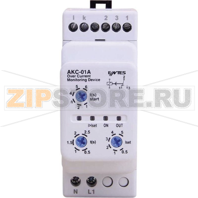 Реле контроля тока 230 В/AC, 8 А Entes AKC-01A 
