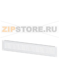 SIVACON, 19" cover, for swing frame, with Ventilation openings 2 HU, RAL 7035 Siemens 8MF1000-2AB32