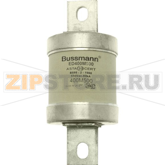 Предохранитель, 400 A, AC 550 В, 80 кА, BS88/B3, BS88/B4, 59x136 мм, gM, BS Eaton 400M500 550V AC 